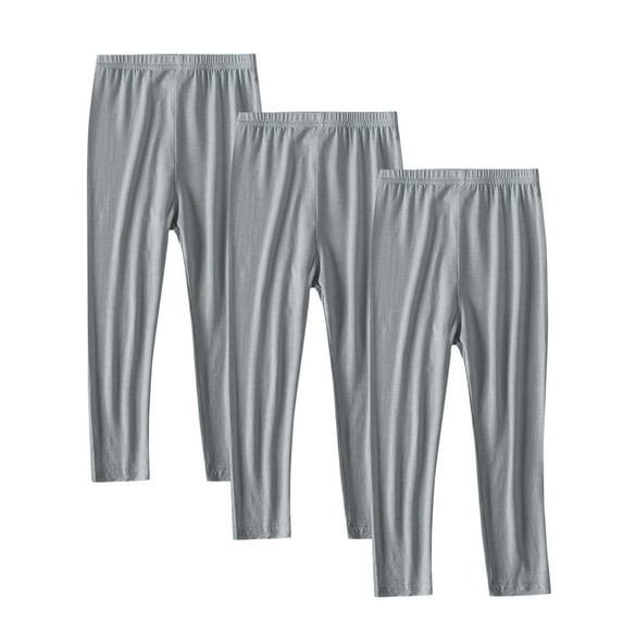 Mlzmgr 3PC Leggings for Girls Thin Lightweight Base Layers Dance Yoga Pants Stretchy Sleep Wear Pants