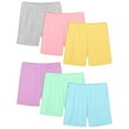 thumbnail image 1 of Mlzmgr 6 PC Sports Casual Shorts for Kids Elastic Waist Casual Underpants Fitness Sleep Wear Shorts 2-14 Years, 1 of 3