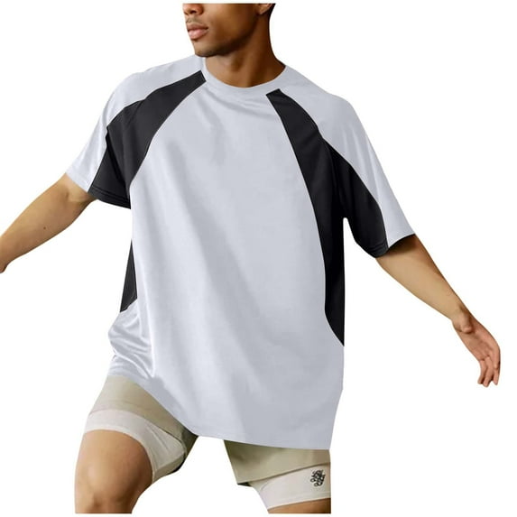 Mlzmgr Athletic Crewneck T Shirts for Men Short Sleeve Mens T-Shirts Workout Gym Running Daily Tops