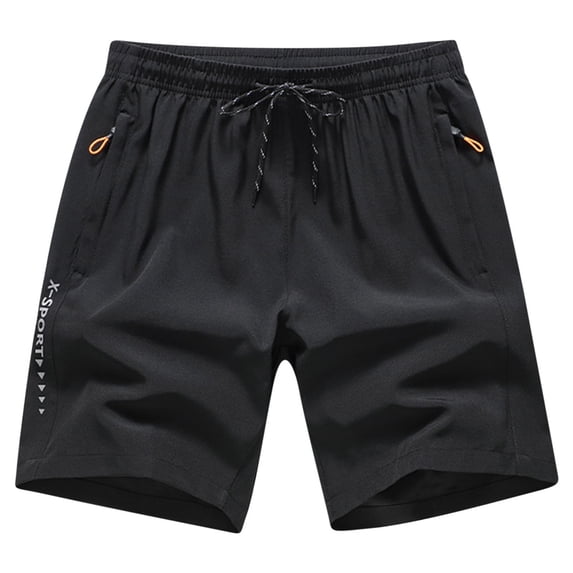 Mlzmgr Athletic Gym Shorts with Zipper Pockets 7" Inseam Moisture Wicking Workout Sports Short for Men
