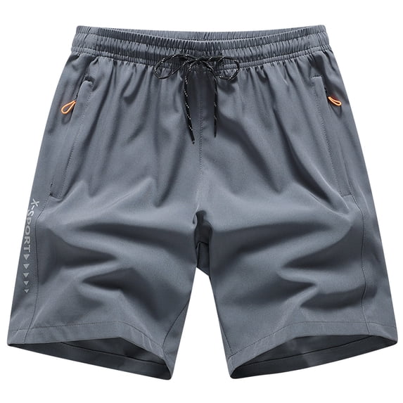 Mlzmgr Athletic Gym Shorts with Zipper Pockets 7" Inseam Moisture Wicking Workout Sports Short for Men