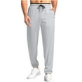 thumbnail image 1 of Mlzmgr Athletic Men's Pants Drawstring Straight Leg Pants with Pockets Casual Sports Trousers Solid Color, 1 of 6