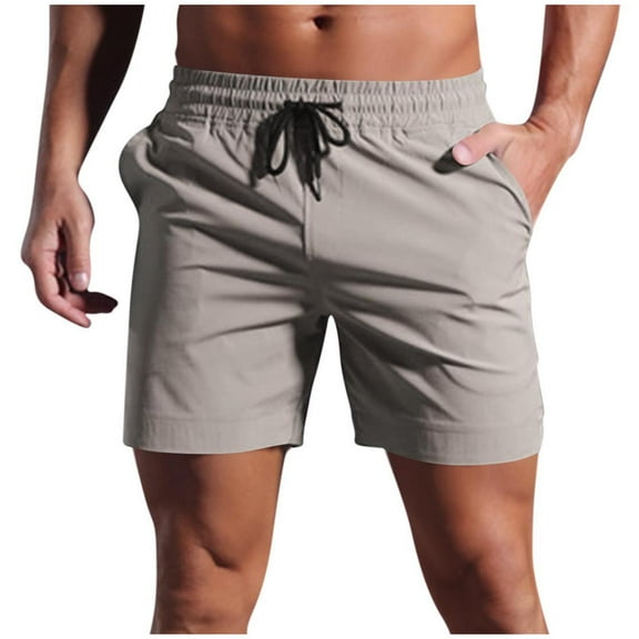 Mlzmgr Athletic Mens Shorts with Pockets 7" Inseam Moisture Wicking Workout Sports Running Short for Men