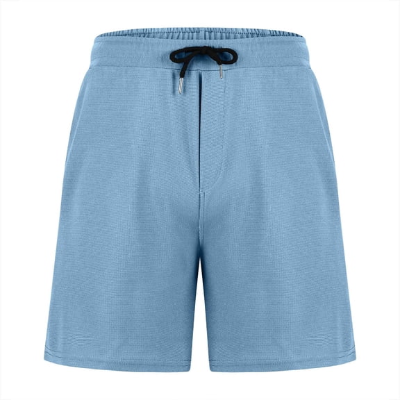 Mlzmgr Athletic Short for Men Drawstring Elastic Waist Straight Leg Shorts Summer Trendy Casual Shorts