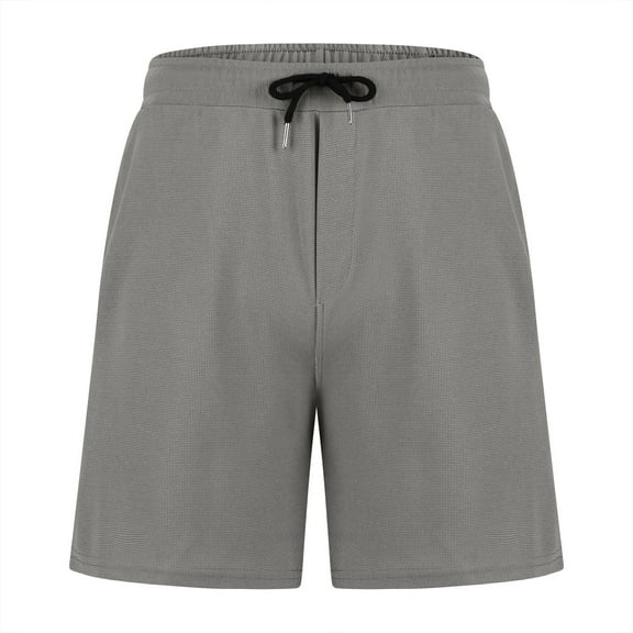 Mlzmgr Athletic Short for Men Drawstring Elastic Waist Straight Leg Shorts Summer Trendy Casual Shorts