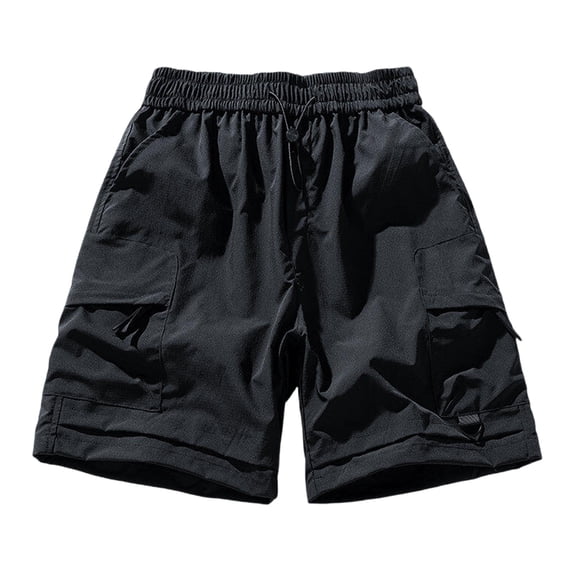 Mlzmgr Athletic Shorts for Men Drawstring Elastic Waist Mens Gym Workout Shorts Quick Drying Solid Color
