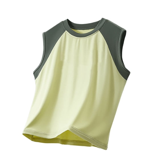 Mlzmgr Boys Girls Athletic Tank Tops SleeveLess Crew Neck Pullover Basketball Shirts Soft Comfy