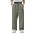 thumbnail image 1 of Mlzmgr Boys Sweatpants Loose Comfy Elastic Waisted Basketball Pants with Pockets Outdoor Active Casual Workout Trousers for Kids, 1 of 5