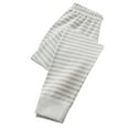 thumbnail image 1 of Mlzmgr Boys and Girls Warm Pants Striped Thick Elastic Waist Comfy Stretchy Casual Fall Winter Thermal Loungewear Pants(5-6 Years,Gray), 1 of 2
