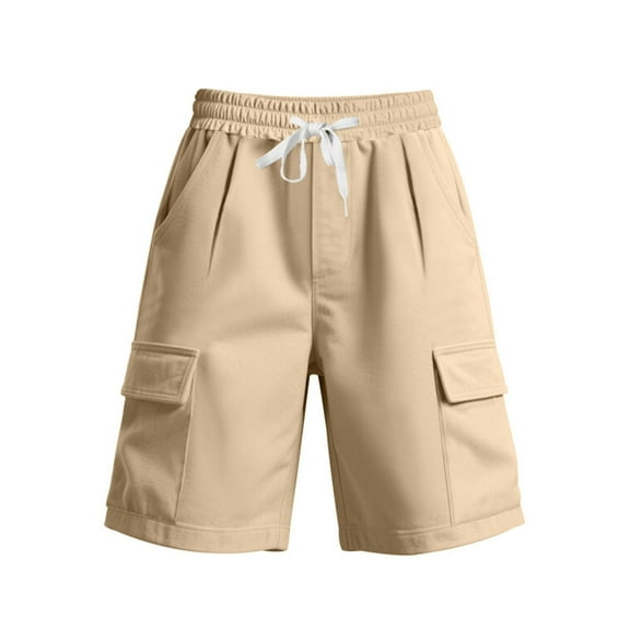 Mlzmgr Cargo Shorts for Men Drawstring Elastic Waist Shorts Witch Pockets Summer Hiking Outdoor Short Pants