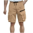 thumbnail image 1 of Mlzmgr Cargo Shorts for Men Elastic Waist Breathable Cotton Shorts Mens Outdoor Hiking Short Pants, 1 of 3
