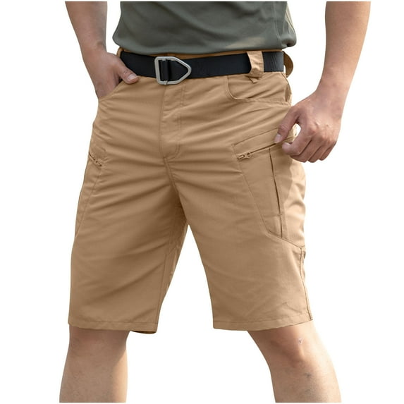 Mlzmgr Cargo Shorts for Men Multi Pockets 7 Inch Inseam Casual Outdoor Work Shorts for Men Solid Color