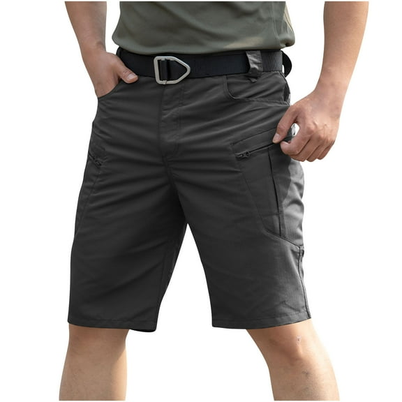 Mlzmgr Cargo Shorts for Men Multi Pockets 7 Inch Inseam Casual Outdoor Work Shorts for Men Solid Color