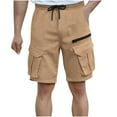 thumbnail image 1 of Mlzmgr Cargo Shorts for Men S-3XL Drawstring Elastic Waist Shorts Mens Outdoor Hiking Short Pants with Multi Pockets, 1 of 6