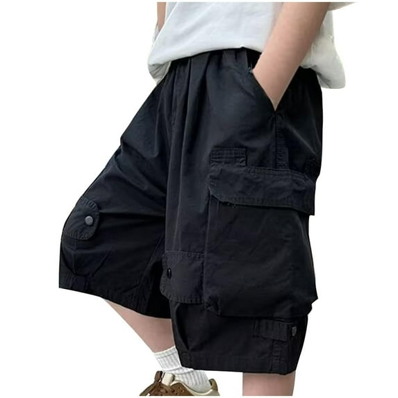 Mlzmgr Cargo Shorts for Teen Boys Loose Fitted Baggy Comfy Shorts Outdoor Active Fishing Hiking Shorts