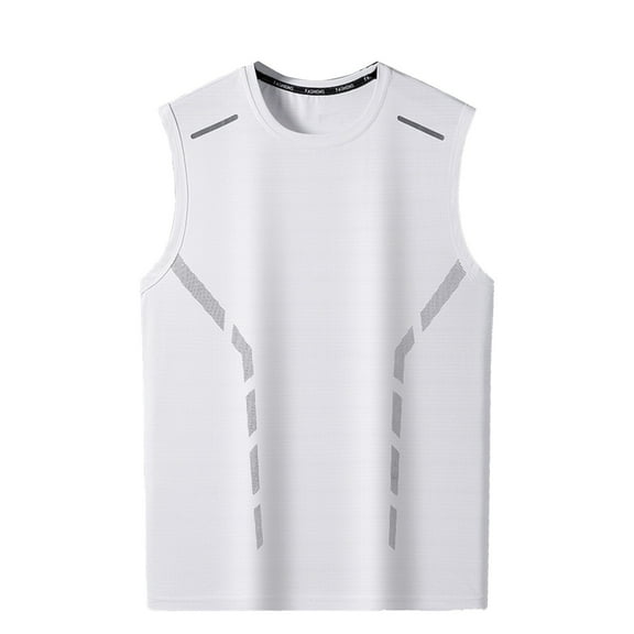 Mlzmgr Compression Sport Tanks Tops for Men M-5XL Crew Neck Sleeveless Basic Mens Tops Sports & Gym Running Muscle Shirts