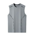 thumbnail image 1 of Mlzmgr Compression Sport Tanks Tops for Men M-5XL Crew Neck Sleeveless Basic Mens Tops Sports & Gym Running Muscle Shirts, 1 of 5