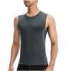 Mlzmgr Compression Tank Tops for Men Fitted Crewneck Sleeveless Strechy Tanks Workout Muscle Tops