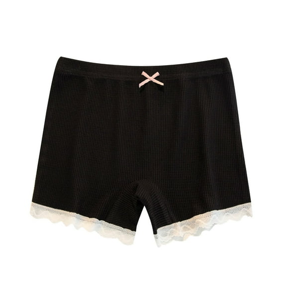 Mlzmgr Cotton Knitted Shorts for Teen Girls Elastic Waisted Underpants Lightweight Casual Shorts 1-13 Years
