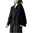 thumbnail image 1 of Mlzmgr Cotton Linen Tops for Women Button down Long Sleeve Blouses Breathable Loose Fitted Summer Casual Shirts, 1 of 4