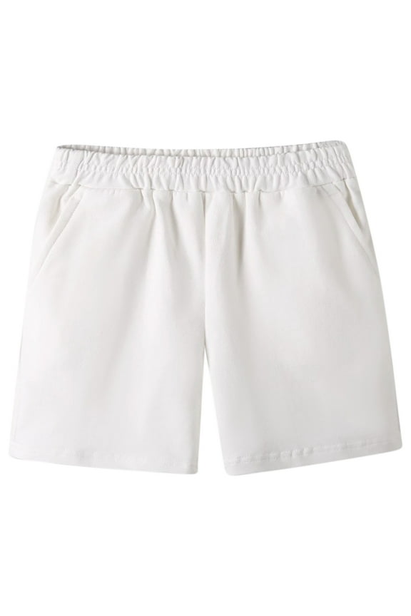 Cotton Shorts Boys Girls Soft Comfy Running Sports Workout Shorts Loose Fitted Loungewaer Shorts for Kids