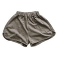 thumbnail image 1 of Mlzmgr Cotton Shorts for Kids Elastic Waist Athletic Casual Shorts Breathable Lightweight Shorts Solid Color 2-10 Years, 1 of 3