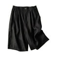 thumbnail image 1 of Mlzmgr Cotton Shorts for Women Soft Breathable Shorts Loose Fitted Elastic Waist Loungewear Pajama Short Pants, 1 of 5