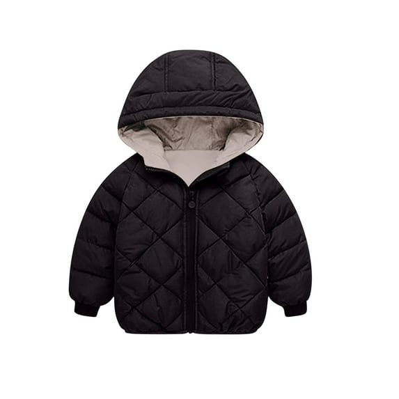 Mlzmgr Fleece Jackets for Boys Girls Hooded Long Sleeve Hooded Coats with Pockets Outdoor Thermal Jackets