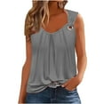 thumbnail image 1 of Mlzmgr Flowy Womens Tank Tops Sleeveless Blouses Summer Trendy Lounge Going out Tops for Women Solid Color, 1 of 5