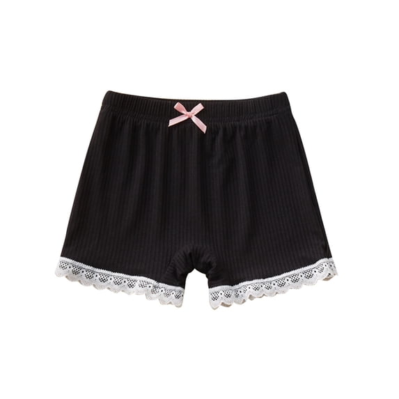 Mlzmgr Girls Clothes Baby Lace Solid Color Loose Comfy Cute Shorts Elastic Waist Casual Homewear
