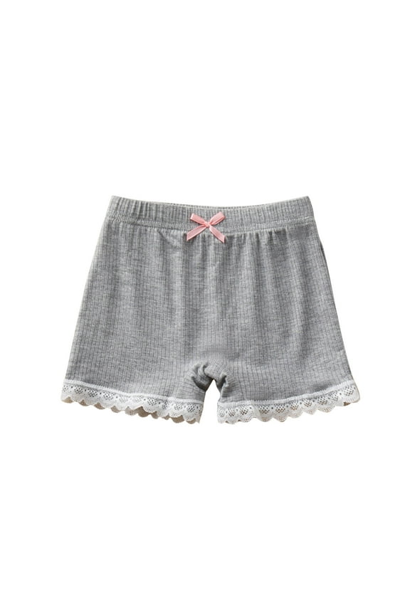 Girls Clothes Baby Lace Solid Color Loose Comfy Cute Shorts Elastic Waist Casual Homewear