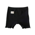 thumbnail image 1 of Mlzmgr Girls Shorts Ribbed Knitted Cotton Casual Shorts Elastic Waist Stretchy Buttom Shorts for Kids, 1 of 5