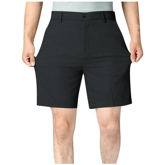 Mlzmgr Golf Shorts for Men 5 Inch Inseam with Pockets Business Casual Shorts for Men Solid Color