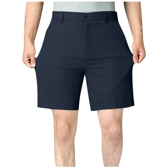 Mlzmgr Golf Shorts for Men 5 Inch Inseam with Pockets Business Casual Shorts for Men Solid Color