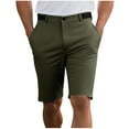 thumbnail image 1 of Mlzmgr Golf Shorts for Men with Pockets 7 Inch Inseam Solid Color Regular Fitted Business Casual Golf Shorts, 1 of 7