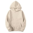 thumbnail image 1 of Mlzmgr Hoodie for Men Long Sleeve Crew Neck Sweatshirts with Pockets Loose Fitted Outdoor Running Shirts, 1 of 6