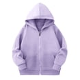 thumbnail image 1 of Mlzmgr Hoodies for Teen Girls 2-12 Years Long Sleeve Full Zip up Cotton Breathable Outerwears for Kids Fall Trendy, 1 of 5