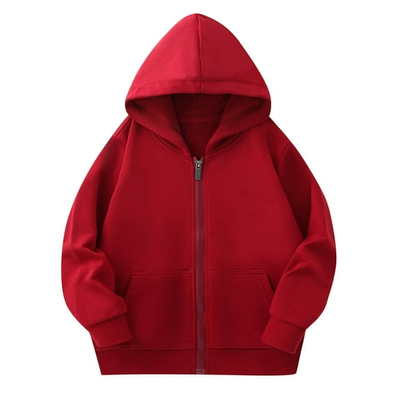 Mlzmgr Hoodies for Teen Girls 2-12 Years Long Sleeve Full Zip up Cotton Breathable Outerwears for Kids Fall Trendy