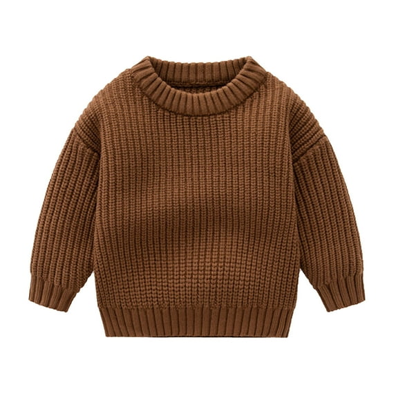 Mlzmgr Infant Baby Clothes Boys Girls Toddler Knit Sweaters Kids Comfy Long Sleeve Pullover Tops
