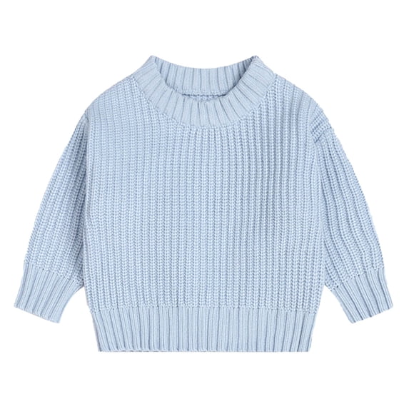 Mlzmgr Infant Clothes Toddler Boys Girls Sweaters Knitted Crewneck Comfy Long Sleeve Pullover Tops for Kids