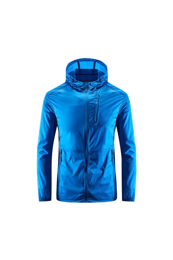 Jackets for Men Lightweight Quick Drying Shirts with Pockets Full Zip Sunproof Outdoor Fishing Jackets for Men
