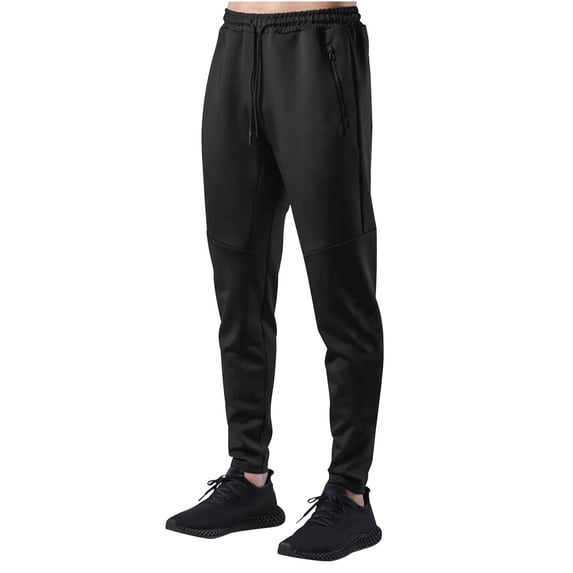 Mlzmgr Joggers for Men Drawstring Elastic Waisted with Zipper Pockets Breathable Running Workout Pants