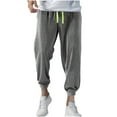 thumbnail image 1 of Mlzmgr Joggers for Men Drawtring Elastic Waist Loose Sweatpants Running Workout Cropped Pants Summer Fashion, 1 of 3