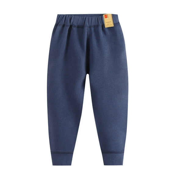Mlzmgr Joggers for Toddler Boys Girls Elastic Waisted Cotton Fleece Warm Casual Athletic Trousers for Kids 1-13 Years