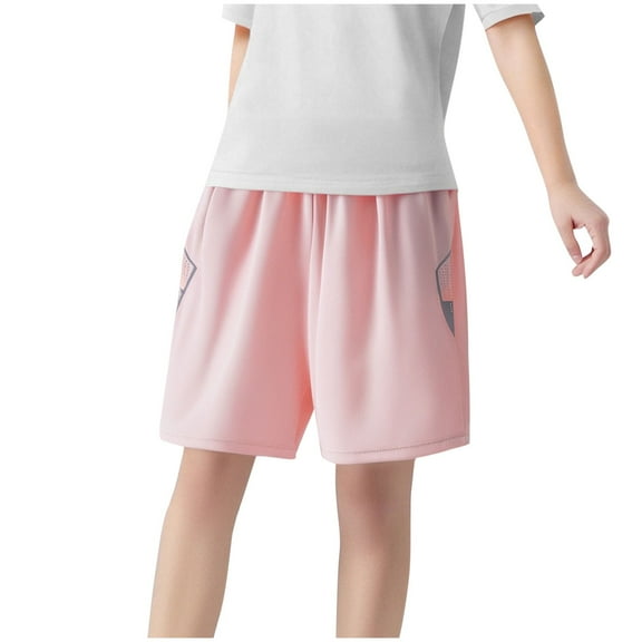 Mlzmgr Lightweight Shorts for Kid Ice Silk Quick Drying Atheltic Casual Shorts with Pockets 6-16 Years