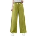 thumbnail image 1 of Mlzmgr Linen Pants for Women Wide Leg Loose Baggy Casual Pants for Women Solid Color Going out Trousers, 1 of 5