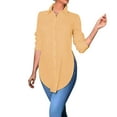 thumbnail image 1 of Mlzmgr Long Sleeve Dress Shirts for Women Collared Button down Business Casual Work Shirts Solid Color, 1 of 5