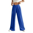 thumbnail image 1 of Mlzmgr Loose Fiited Wied Leg Pants for Women Gym Yoga Workout Casual Pants Elastic High Waisted Sports Lounge Trousers, 1 of 5