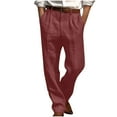thumbnail image 1 of Mlzmgr Loose Fitted Pants Men Lightweight Casual Regular Daily Wear Trousers with Pockets, 1 of 6
