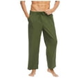 thumbnail image 1 of Mlzmgr Men's Pants Loose Straight Leg Elastic Waist Drawstring Pants Wtih Pockets Summer Casual Lounge Pants S-5XL, 1 of 6